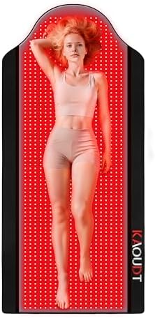 Kaoudt 72"x33.3" Medical-Grade TPU Red Light Therapy Mat for Full Body Pain Relief, FSA&HSA Eligible Infrared Light Therapy Blanket