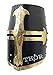 THOR INSTRUMENTS Medieval Crusader Halloween Templar Knight Helmet With Black Finish Brass Design Rustic Vintage Home Decor Gifts