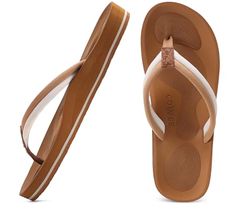 COFACE Tongs Femme Mode Confortable Sandales de Plage Légères Chaussons été Tongue Plage Piscine Flip Flop Douche Antidérapante 41