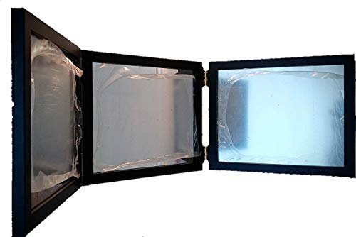 Tri Fold 3 Way Hanging Mirror | Black Wood Frame | EASY TO HANG | Self Barber/Grooming (Hand Made)