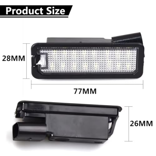 Luz de matrícula de coche acabados premium para VW Phaeton Fox 6