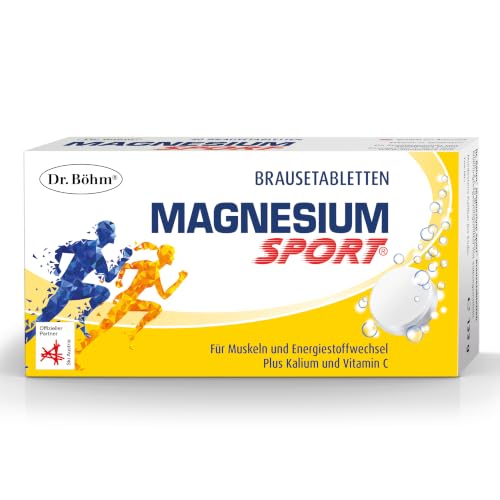Dr. Böhm Magnesium Sport Brausetabletten: Für Leistung und Ausdauer mit Magnesium Kalium und Vitamin C ideal für Sportler 40 Stück