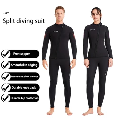 Chaqueta Wetsuit para Hombre y Mujer, Neopreno 3MM Manga Larga para Buceo, Surf, Natación y Kayak en Agua Fría miniatura 4