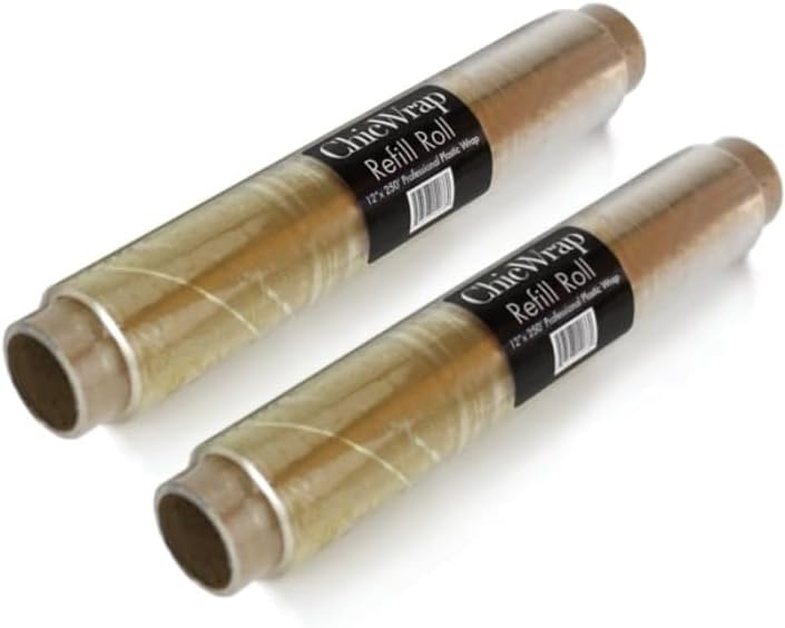 ChicWrap Paquete de 2 rollos de recambio de envoltura de plástico para alimentos, 2 rollos de repuesto de envoltura de plástico de 12 pulgadas x 250 disponible en Yaxa Colombia