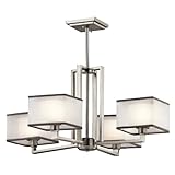 Kichler 43438NI Kailey Chandelier 4-Light, Brushed Nickel
