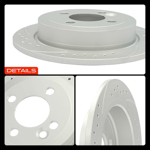 A-Premium 10.19 inch (259mm) Rear Drilled and Slotted Disc Brake Rotors by A-premium - Used condition - Image 9