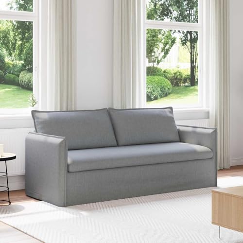 Sofá de 3 plazas ergonómico con funda extraíble lavable y marco de metal resistente 196 cm 3