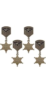 HOLIDYOYO Badge De Shérif 10 Pièces Épingle De Badge Badge