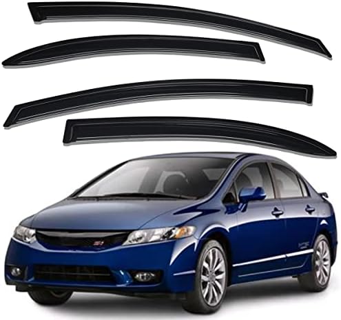 2001-2005 Civic Side Visors Smoke Tinted Side Window Visors For