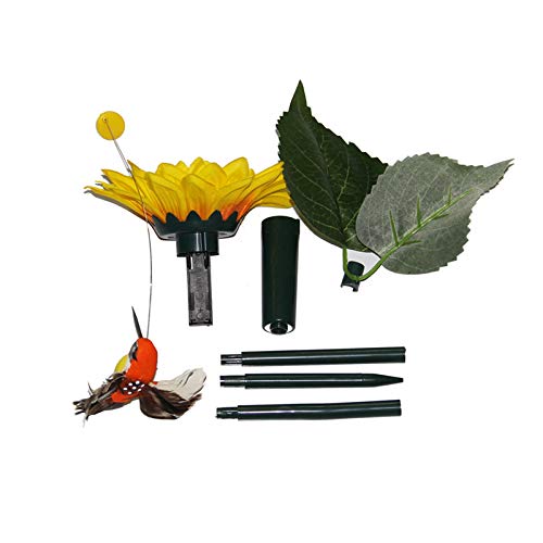 Image of 3 Pcs Solar /Battery Powered Flying Fluttering Butterflies Hummingbird Butterfly Sunflower for Garden Yard Plants Flowers Patio Landscape Decor