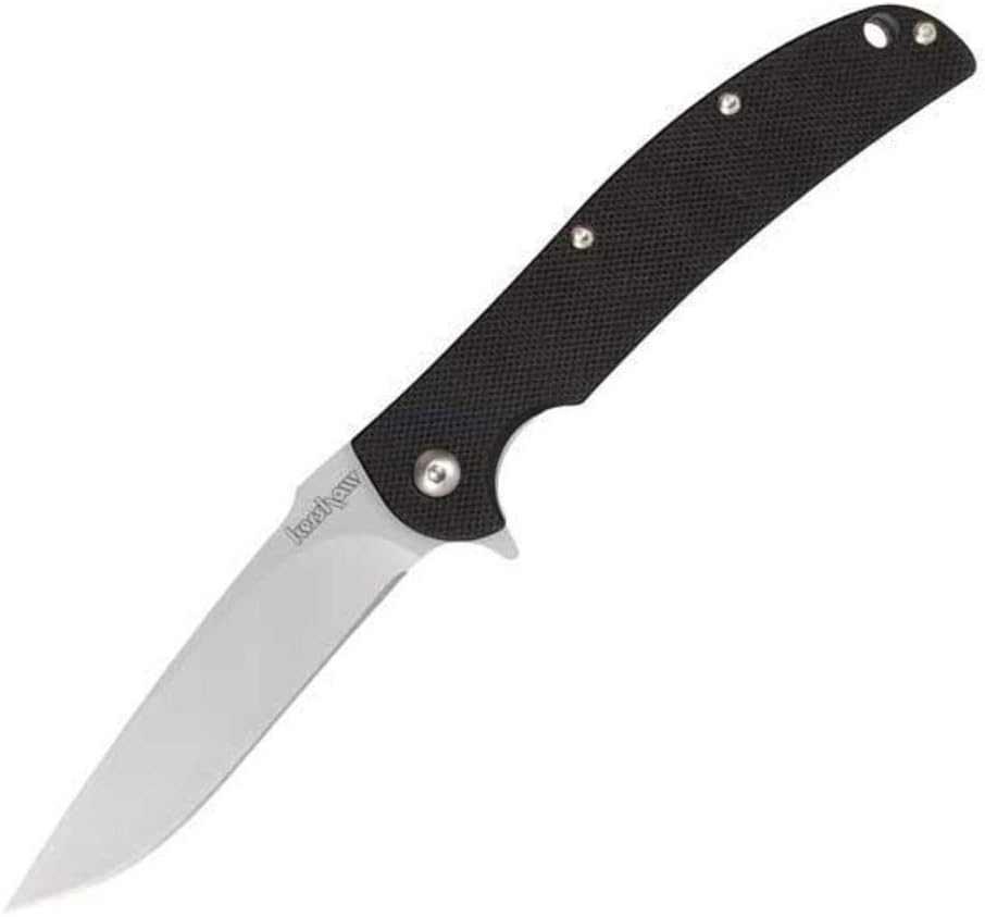 Kershaw Chill Pocket Knife, Black, 3.1 Inch Stainless Steel Drop Point Blade, EDC with Manual Opening, Reversible Pocketclip, Everyday Carry Pocket Knife for Men and Women
