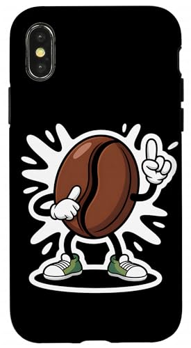 ダンシングコーヒー 豆 楽しいコーヒー スマホケース iPhone X/XS 用