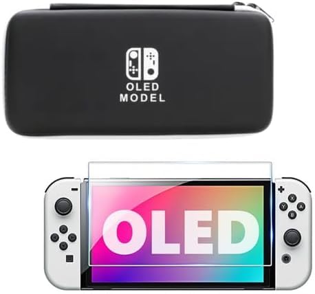 Case Capa Estojo Para Nintendo Switch Oled Porta Jogos + Película De Vidro + 4 Grip Mario Personaliz