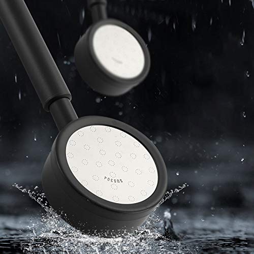 HMTE Soffione Doccia a Mano Interamente in Metallo, Bronzo lucidato a Olio | 1,75 GPM a Basso Flusso con limitatore Rimovibile | Soffione Doccia palmare