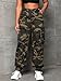 Camouflage Pants for Women Cargo High Waist Baggy Military Army Camo Joggers Sweatpant with Multiple Pockets M