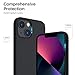 ORNARTO Compatible with iPhone 13 Mini Case, Slim Liquid Silicone 3 Layers Full Covered Soft Gel Rubber Phone Cover with Microfiber Lining 5.4 inch-Midnight