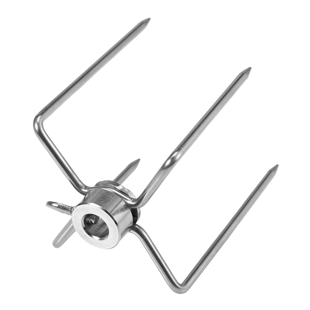 Hztyyier 2 Pièces Multifonctionnel Gril Fourchette en Acier Inoxydable Rôti Broche Rôtissoire Fourchettes Barbecue Outil pour Barbecue en Plein Air Fête Barbecue Fork Barbecue Sticks