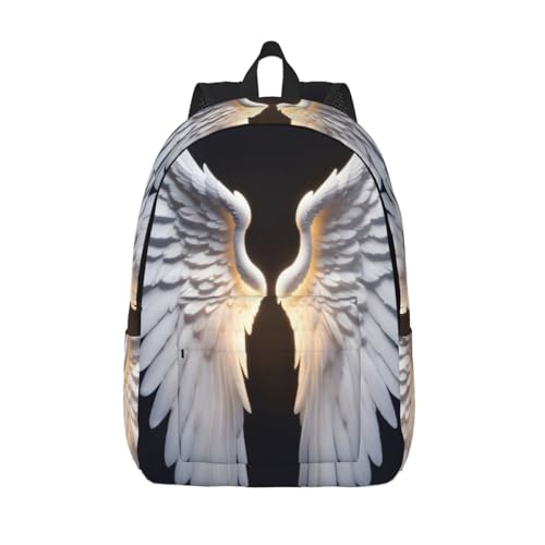 Borsone con stampa di ali dangelo borsone zaino casual 45 x 16 x 31 cm M leggero nero