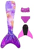 3. La cola de sirena está diseñada para ajustarse al concepto de sirena real, ir y divertirse en el verano. Perfecto para vacaciones en la playa, fiesta en la piscina, cosplay, baño y natación.