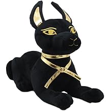 Ebros Gift Larger Black Gold Egyptian Mythology Classical God of Afterlife Sitting Anubis Dog Figurine Soft Collectible 11.5" L Gods and Goddesses of Egypt