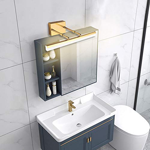 Bdl Adjustable Dimming Led Bathroom Vanity Light Fixture Cabinet Wall Brushed Brass White Light 4000K Acrylic For Makeup Bathroom Lighting （Dimmable 24In 18W #TOP5