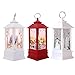 Produktbild Wanshop® Weihnachtsdekoration Lichter Vintage Xmas Kerze mit LED Teelicht feuerlose Kerzen Lampe Urlaub hängende Ornamente Geschenke Party Decor Geschenke (I) (3 Stück)
