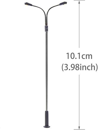 Miniatura 5 de LQS13 10 unids modelo tren ferrocarril lámpara poste calle caliente blanco luces HO OO TT escala LED nuevo