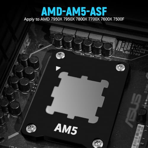 Image of ZORBES Aluminum Integrated CPU Holder for AMD AM5 ASF CPU Anti-Bending Contact Frame with 4Pcs Screws & 1x Screwdriver, 69x53x5mm