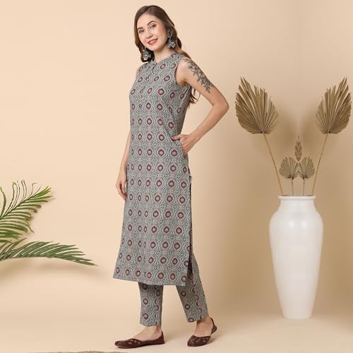 Image of Globus Women Kurta Set (3641750001 Teal S)