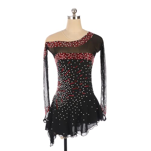 Vestidos Ocos para Meninas Patinação Artística Feminina Meninas Moda Gradiente Patinação no Gelo Fan