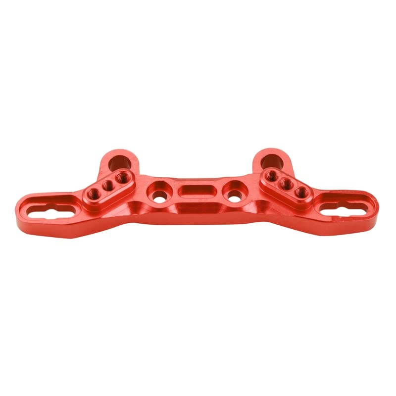 Lot de 2 tours d'amortisseur avant et arrière en alliage d'aluminium pour Tamiya TT02 TT-02 TT02T 1/10 RC accessoires de pièces de mise à niveau de voiture (couleur : rouge