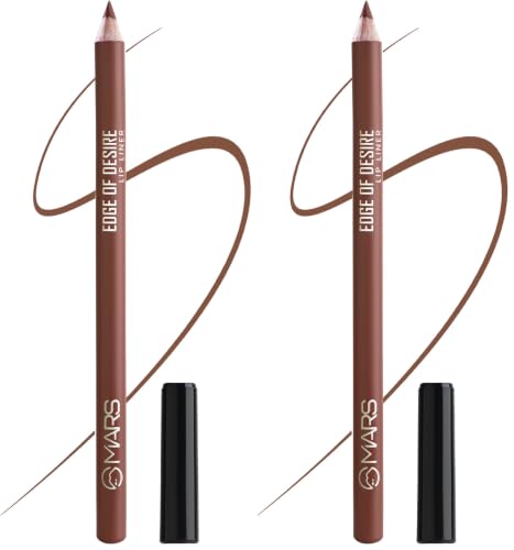Image of MARS Edge of Desire Lip Liner | One Swipe Smooth Application | Long Lasting Lip Pencil (1.4gm) (13-CINNAMON ROLL) (Pack of 2)
