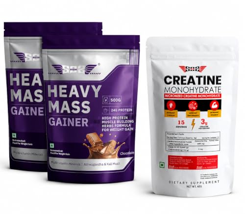 Image of SOS Nutrition Mass Gainer Protein & Herbs, Free Creatine Chocolate 1000g