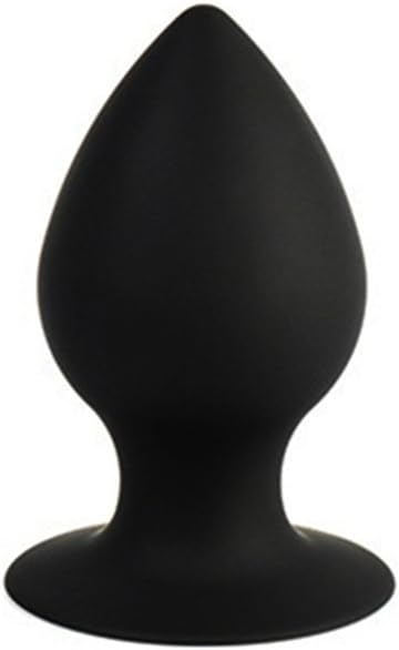 Silica Gel Fetish Plug Anal Butt Personal Massager,4 Size Black (S)