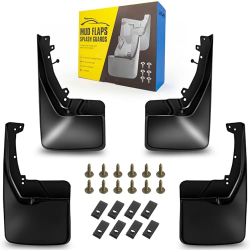 Image of Mud Flaps Fit for 2009-2010 Do-dge Ram 1500 /2500 /3500, 11-18 Ram 1500 /2500 /3500, Fit with Single Rear Wheels, Not fit Vehicle with Fender Flares, Four Seasons Universal Protection, Front /Rear