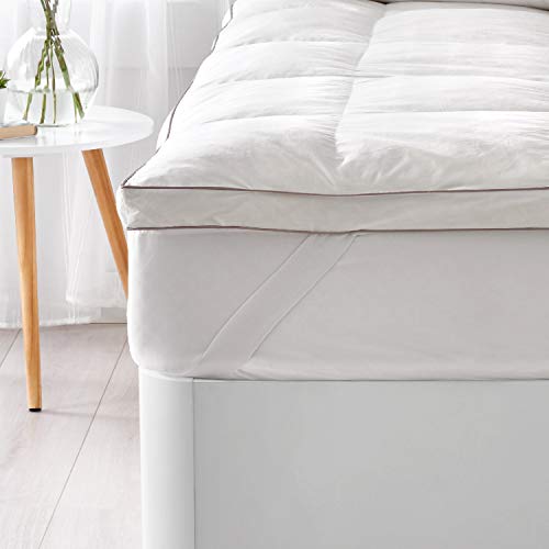 Miniatura 4 de Pikolin - Topper De Hotel Plumas 135x190 Cm - Sensación Nube - Sobrecolchón Grosor 5 Cm, Pluma 100 , Transpirable Gran Acogida, Extrasuave, Cubrecolchón