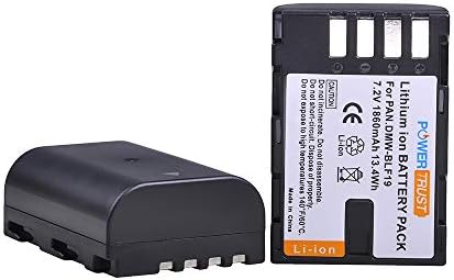 PowerTrust 2x BLF19E BLF19GK DMW-BLF19 Battery and Charger for Panasonic Lumix DC-GH5S DC-GH5 DMC-GH4 DMC-GH3