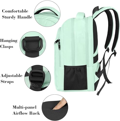 Image of MATEIN 15.6-Inch Laptop Backpack with USB Charging Port, Slim Lightweight Water Resistant Travel Backpack for Women