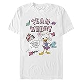 Stampato negli Stati Uniti. Disney Big & Tall Duck Tales Team Webby - Maglietta a maniche corte da uomo, bianco, L alto