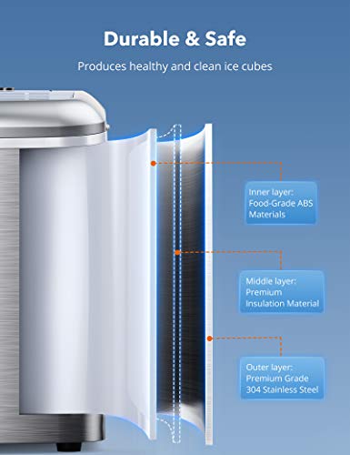 image for Miroc Ice Maker Countertop Machine, 9 Bullet Ice Cubes Ready in 6 Mins