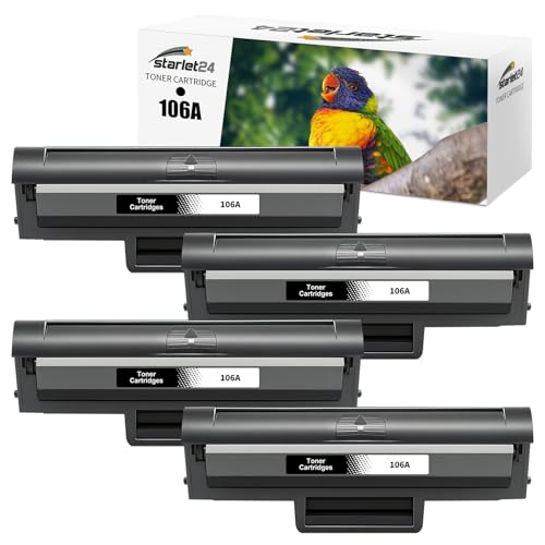 Starlet24 4X 106A toner czarny kompatybilny z HP 106A W1106A do Laser MFP 137fwg 135wg 135ag Laser 107a 107w
