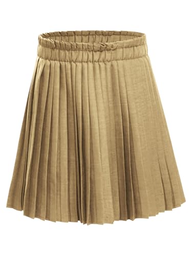 Kids Girls Tennis Golf Pleated Skirt Elastic Waist Athletic Sports Cheer Skirt School Uniform