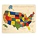 USA Map Wooden Jigsaw Puzzle for Kids | 44 Puzzle Pieces | Learning & Educational Toy Gift for Boys & Girls Ages 3 Years and Above