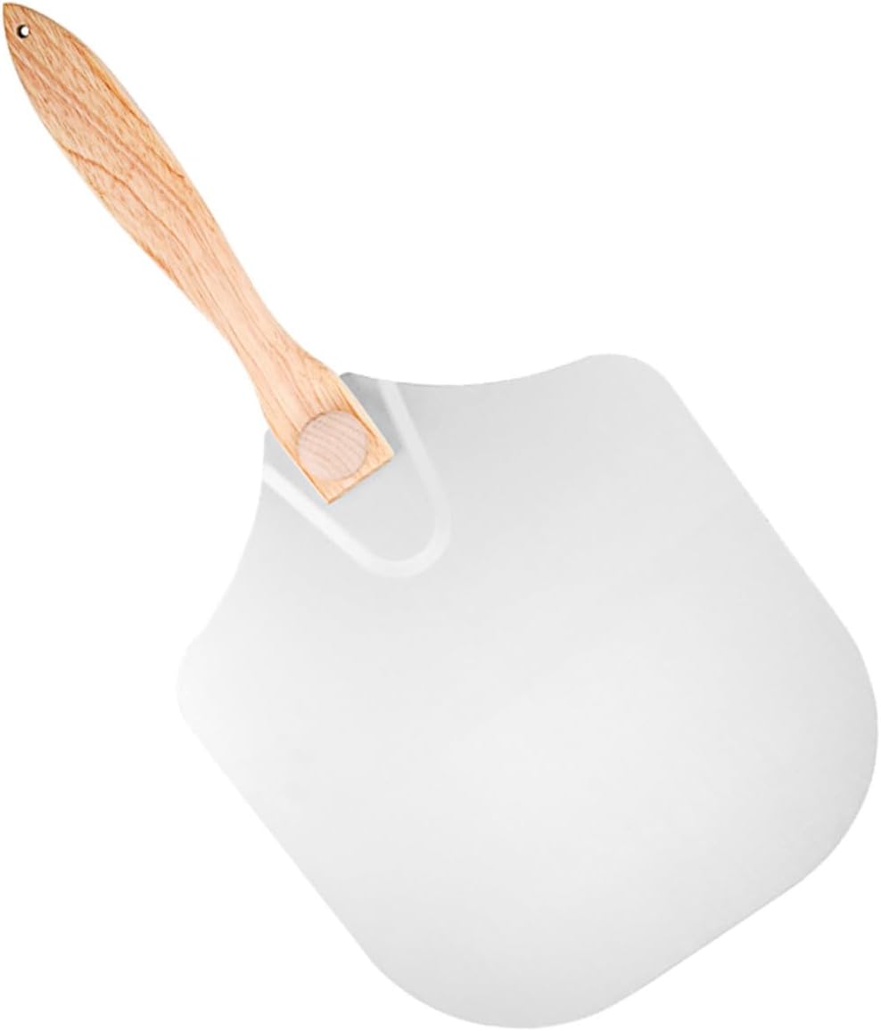 HEMOTON Foldable Aluminum Pizza Peel and Baking Spatula with Detachable Handle for Home and Restaurant Pizza Transfer Lightweight Paddle Tool with Storage Box Random Color