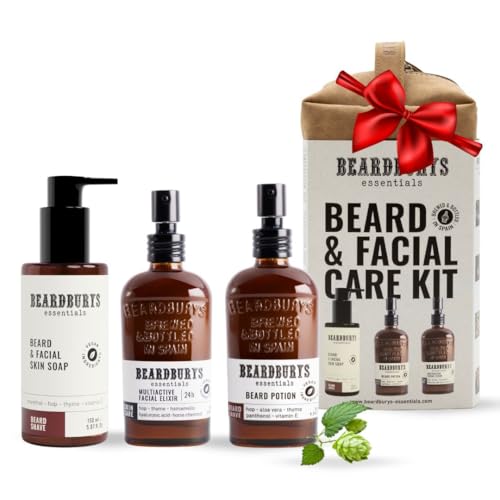 Beardburys Essentials Pack Cuidado Facial Hombre Diario Skincare (Beard & Facial Care Kit)