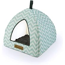 PETSWORLD Pet Tent/Soft Bed - Warm, Calming, Fluffy Indoor Tent/House. with a Removable Washable Cushion Pillow. Anti-Slip Bottom. Perfect for Cats & Small Pets -16 x 16 x 14 inches