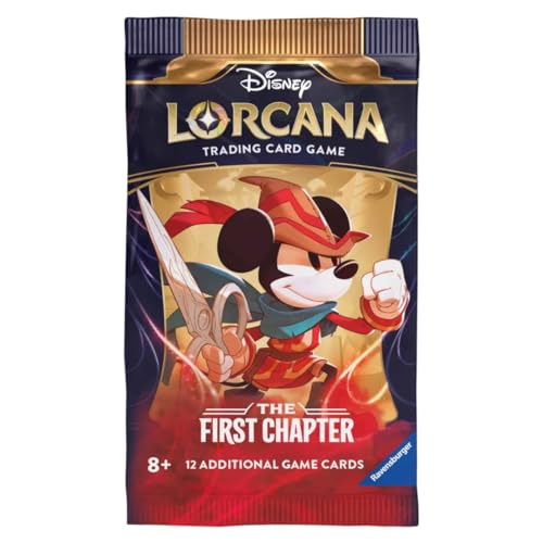 Ravensburger Disney Lorcana TCG: The First Chapter Assorted Single Booster Pack (12 Cards) | Collectible Trading Cards | Ideal for Disney Fans & TCG Players | Suitable for Ages 8+