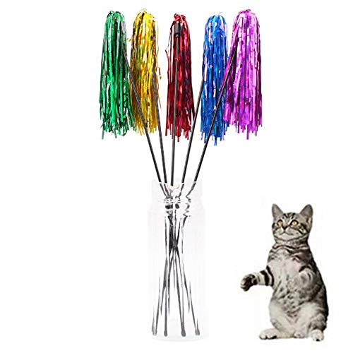 KAIKUN Jeux pour Chats Jeu Chat Chat Teaser Chat Canne à pêche Jouets Chat Baguette Chat Jouet bâton Chat Baguette Jouets Chat Jouets avec Plumes c Cover