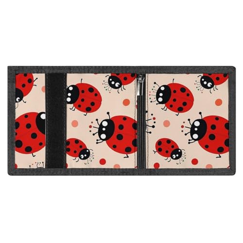 Cute Ladybug Trifold Wallet Front Pocket Coin Purse - Slim Credit Card Holder for Men & Women4