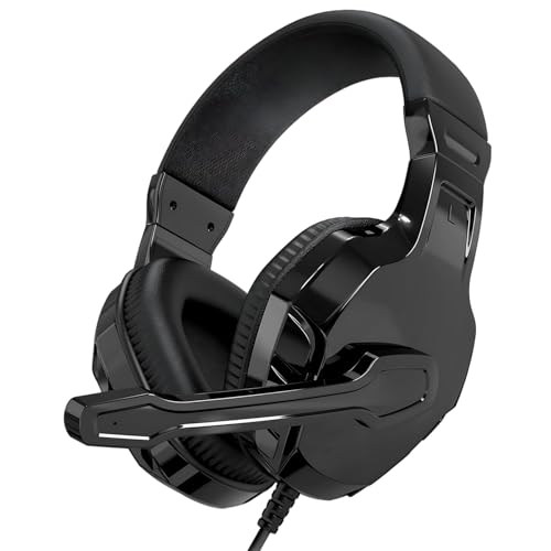 Image of Drumstone {Exclusive 1+1 Year Warranty) Wired Gaming Headset with Microphone, Over Ear Gaming Headphones for PS5, PS4, Xbox One, Nintendo Switch, PC, Laptop, Noise Isolating Gaming Mic, 3.5mm Jack